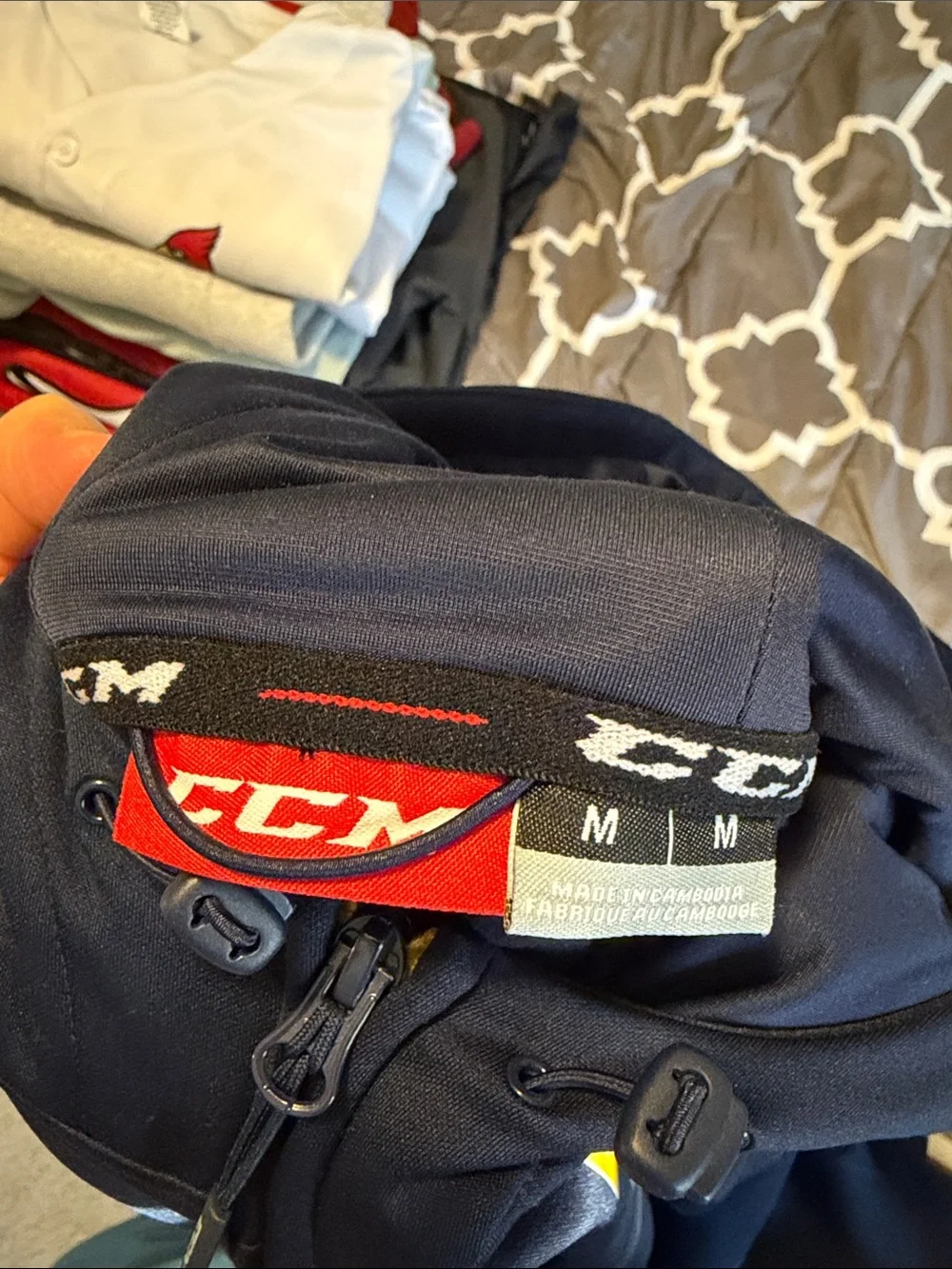 Team Sweden Hockey CCM Navy Hoodie with Yellow Crown Accents
